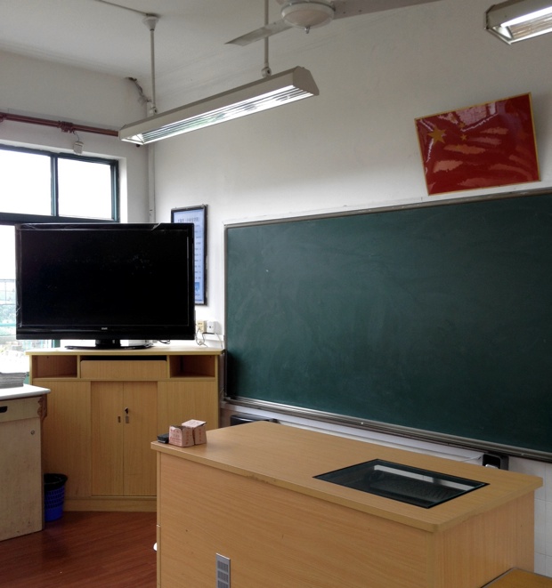 上海の公立小学校の教室。